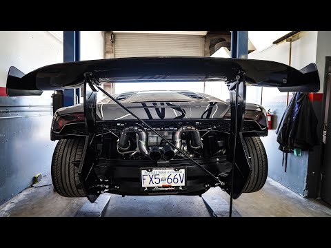 INSTALLING THE BIGGEST LAMBORGHINI CHASSIS MOUNT WING EVER MADE! Video