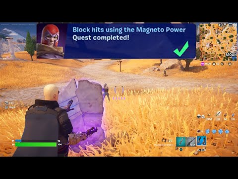 How to EASILY Block hits using the Magneto Power in Fortnite locations Quest!
