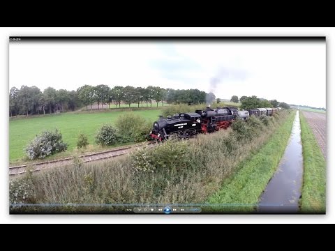 Star stoomtrein Stadskanaal met drone actie 09:30