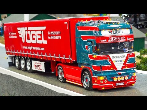 MOST IMPRESSIVE RC MODEL TRUCKS!! RC SCANIA, MAN, ACTROS, GLOBE LINER, SUPER SCALE!!