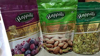 Honest review and unpacking of Happilo dry fruits pack