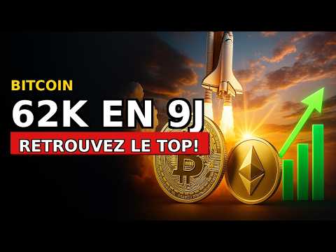 🚀 Bitcoin 62,3K en 9 jours : Le retournement que les analystes attendaient ENFIN ?