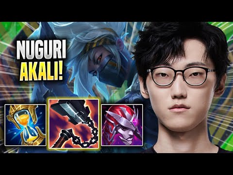 NUGURI DESTROYING WITH AKALI! - Nuguri Plays Akali TOP vs Kled! | Season 2022
