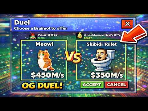 I win OP BRAINROT because of the DUEL machine