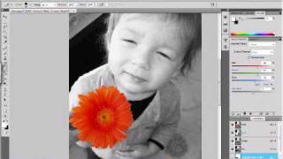 preview picture of video 'Photoshop - How to make one object in a picture color and the rest Black and white.(Sin city effect)'
