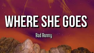 Bad Bunny - WHERE SHE GOES (Letra/Lyrics + Subtitulado En Español)