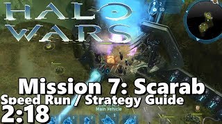 Halo Wars Mission 7: Scarab Speed Run / Strategy Guide in 2:18