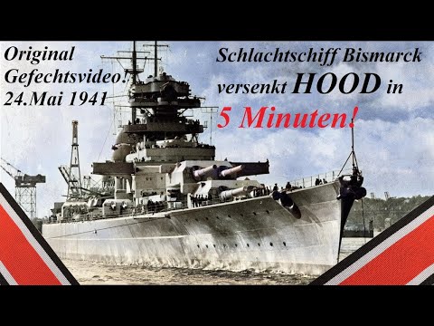 Schlachtschiff Bismarck versenkt Schlachtschiff HOOD in 5 Minuten! - 24.Mai 1941 - Dokumentation