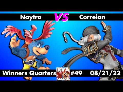 RVA Smash #49: Naytro (Banjo & Kazooie) vs Correian (Sheik) - Winners Quarters - Smash Ultimate SSBU