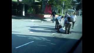 Some kind of horrible accident on the way to work.