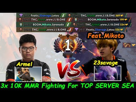 Fighting For Top1 MMR Fnatic 23savage [Faceless Void] Feat Mikoto vs TNC Armel [Kunkka] Dota 2 7.26C