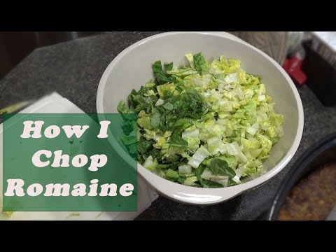 How I Chop Romaine Lettuce
