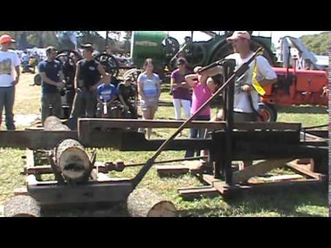 Rawleigh Schryer Engine Running Drag Saw at Chautauqua County Antique Equipment Show