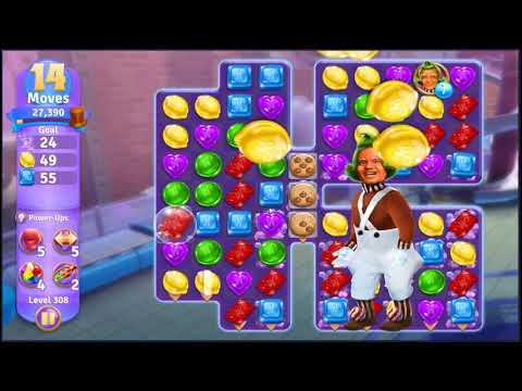 Wonka's World of Candy Level 308 - NO BOOSTERS + FULL STORY 🍫 | SKILLGAMING ✔️