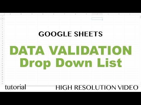 Google Sheets Drop Down List Data Validation Tutorial Dynamic Lists from Ranges
