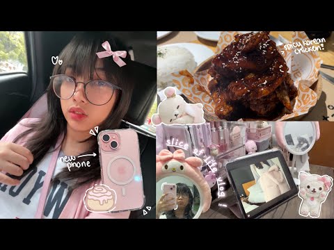 [vlog]📱💕|| new pink iphone 15, shopping, food, etc !