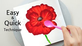 (595) Amazing ideas for painting a flower with spoons | Easy Painting Tips | Designer Gemma77
