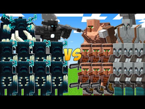 WARDEN ARMY vs VILLAGERS & PILLAGERS