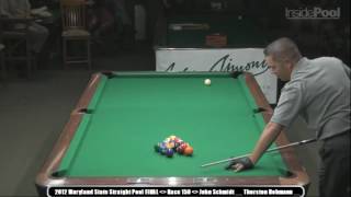 John Schmidt kick-carom shot!! Slo-mo's amazing