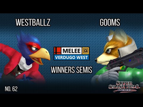 Melee @ Verdugo #62 - Westballz (Falco) VS Gooms (Fox) - SSBM - Winners Semis