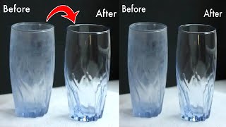 With THIS trick you get cloudy glasses clear again 💥 In 15 seconds 🤯 MAKE GLASSES SPARKLING CLEAN AG