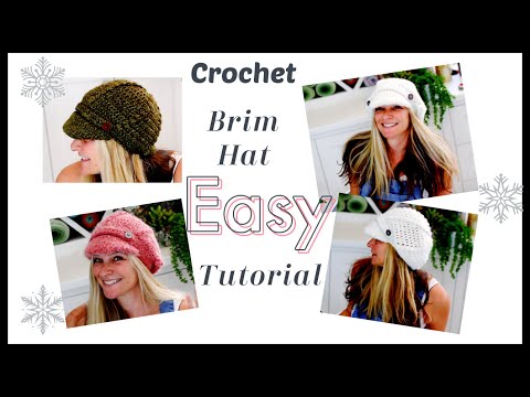 Einfache Anleitung für einen Ballonhut mit Krempe häkeln