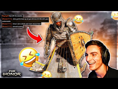 [For Honor] SALTY Guy Ganks Then RAGE Quits 3 Times In A ROW - Brawls