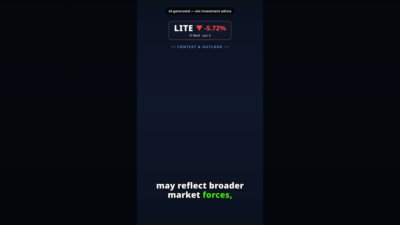 Why Is Lumentum Stock Sinking Today? LITE -5.72% (Jun 3) — Analyst Outlook Divergence