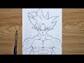 How To Draw Goku Goku Ultra Instinct Step By Step Easy Tutorial