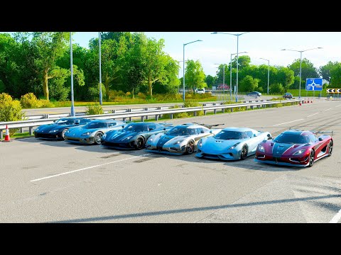 FH4 Drag race: Ultimate Koenigsegg Showdown! - Agera RS vs One:1 vs Regera vs Agera vs CCX vs CC8S