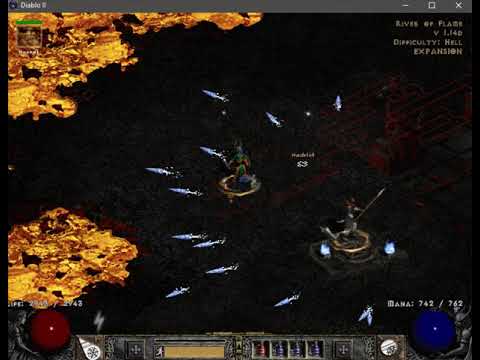 Diablo 2 Showing off Frozen orbs Explosive capability Vs Blizzard against Mephisto