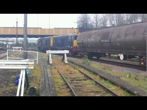 4 DRS CLASS 20'S "CHOPPERS" THRASH OUT OF LEICESTER WITH S STOCK.