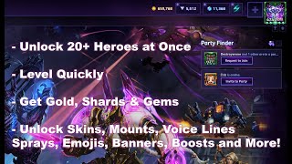 Level Fast and Unlock 20 Heroes for FREE