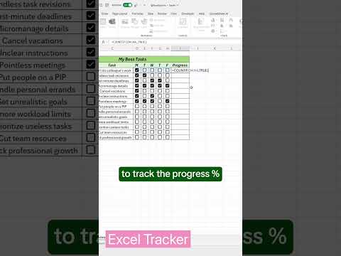 Track progress like a pro style #excel #exceltips #exceltutorial