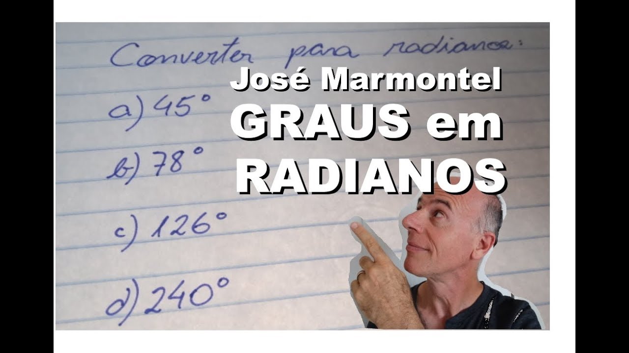 Conversão graus para radianos aula 1 (degrees conversions to radians)