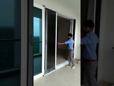 Pleated Mesh for sliding openable and sliding window