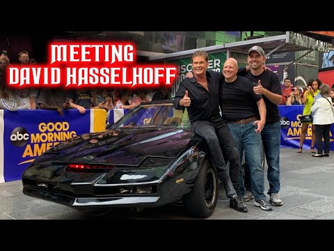 Als wir David Hasselhoff in New York City mit einem originalen, im Film verwendeten KITT wiederve...