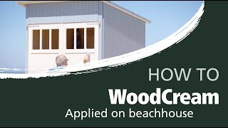 Rubio WoodCream applied on vertical exterior surface