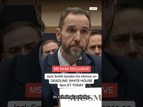 MS NOW EXCLUSIVE: Jack Smith breaks his silence on DEADLINE: WHITE HOUSE 4pm EST TODAY