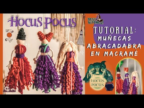 SANDERSON'S SISTERS DOLLS IN MACRAME🧙‍♀️| DIY HOCUS POCUS DOLLS 🧹| WITCHES TAPESTRY🎃WALL HANGING
