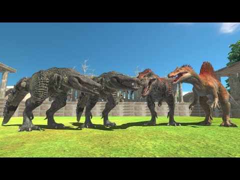 "2 VS 2"  2 PuruRex VS Factions Boss and Mini Boss - Animal Revolt Battle Simulator ARBS
