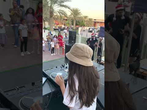 10-year-old Dj Michelle playing for school kids