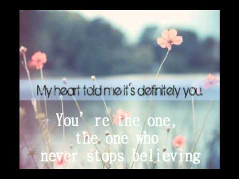 You're the One lyrics - Sascha Dupont