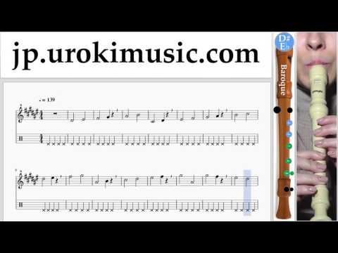 リコーダーレッスン(バロック) Michael Jackson - Beat It 楽譜 パート1 um-i799