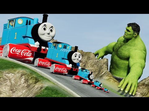 Big&Small Choo😰 Choo Charles with Coca Cola Wheels vs Big   Small SCARY Thomas 🍓🍓🤡||BeamNG Mughal