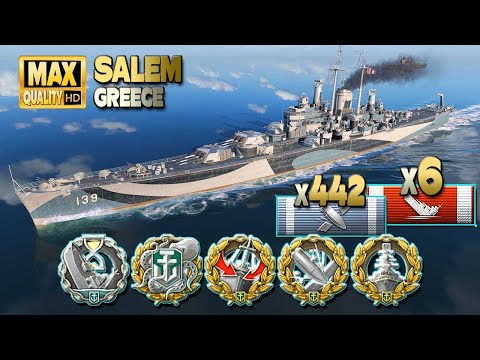 Cruiser Salem: Good positioning makes the game - World of Warships