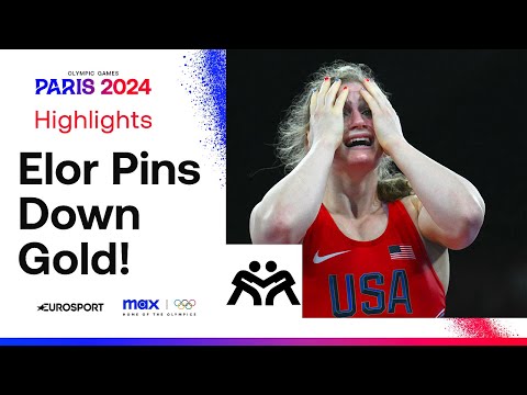 Amit Elor becomes youngest US wrestler to win Olympic gold 🥇 | #Paris2024 #Olympics