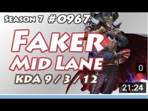 SKT T1 Faker -  Twisted Fate vs Ahri -  by LOL Replay