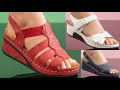 VERY COMFORTABLE DIFFERENT SOFT GENUINE LEATHER OFFICE STYLE LADIES SANDALS DESIGNS 2023 COLLECTION