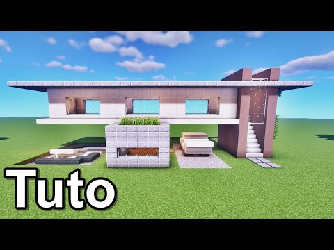 MINECRAFT Tuto Maison moderne sur l'eau